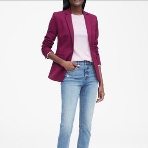 NWOT Deep Berry Banana Republic Long and Lean Blazer size 12